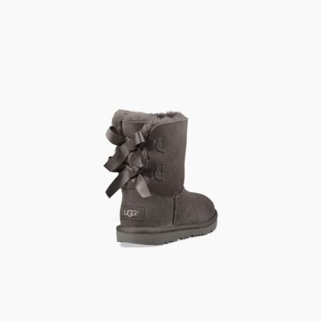 UGG Bailey Bow II Grey Boots for Kids (PXIC62041)